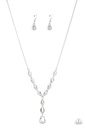 Lariat Necklace Y Shape with Crystals - Park Avenue A-Lister