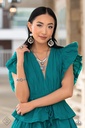 Western Jewelry Set with Multi Color Stone and Silver Frame - Fashion Fix - Clan