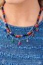 Dragonfly Earthy Stone Jewelry Set in Silver with Multi Color Beads - Fashion Fix - Need for Beads
