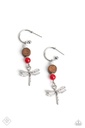 Dragonfly Earthy Stone Jewelry Set in Silver with Multi Color Beads - Fashion Fix - Need for Beads