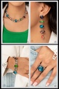 Multi Color Jewelry Set in Silver with Crystals - Fashion Fix - Connected Powerhouse