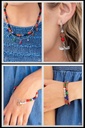 Dragonfly Earthy Stone Jewelry Set in Silver with Multi Color Beads - Fashion Fix - Need for Beads